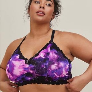 TORRID | Galaxy Unlined Microfober Galaxy Bralette | Plus Size 1X